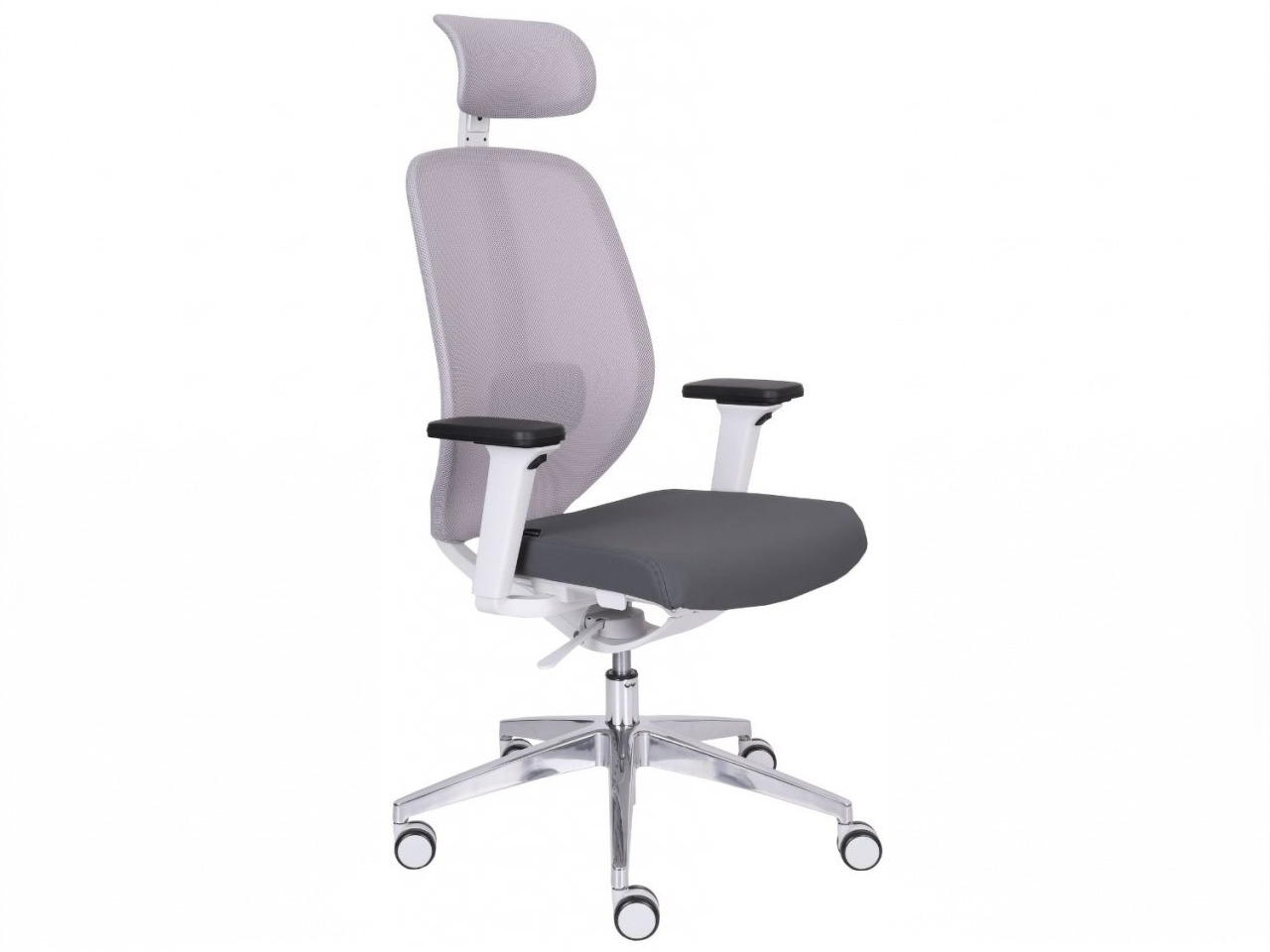GRO-4U GS HD Chrome ergonomikus forgószék deréktámasszal és fejtámlával
