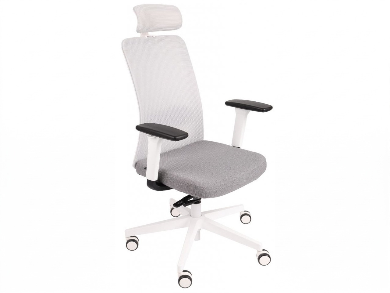 GRO-Nico WS HD White ergonomikus forgószék deréktámasszal és fejtámlával