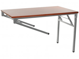 ALB-NY-A024/136 összecsukható asztal szürke vázzal (140 cm) 2