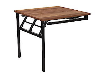 ALB-NY-A024/96 SQ összecsukható asztal fekete vázzal (100 cm) 2