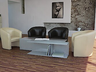 DIV-Club tárgyalófotel, textilbőr 2