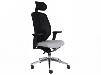GRO-4U BS HD Chrome ergonomikus forgószék deréktámasszal és fejtámlával