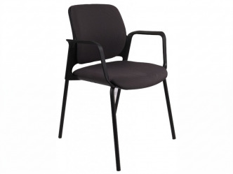 GRO-Aspen 4L BT ARM Black fémvázas tárgyalószék karfákkal