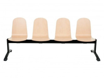 GRO-Malmo 4 Wood négyüléses várótermi pad