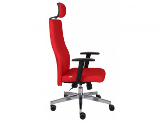 GRO-TeamPlus HD Chrome karfás vezetői forgószék fejtámlával 2