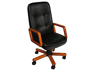 LIN-Executive Wood Boss vezetői bőrszék fa karfával