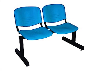 LIN-ISO Colorplast 2P, műanyag várótermi pad (2 üléses)