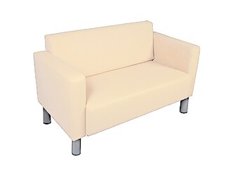 LIN-Minit Cubo 2 Crom kétszemélyes bőr kanapé