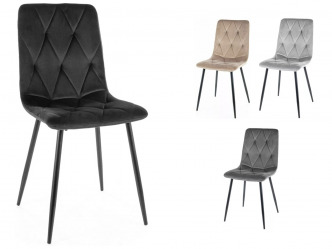 SIG-Tom Velvet modern fémvázas szék szövet kárpittal