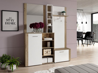 TEM-Fandu előszoba bútor polcokkal és tükörrel 2