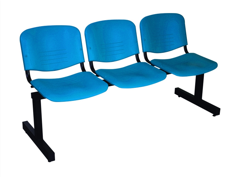 LIN-ISO Colorplast 3P, műanyag várótermi pad (3 üléses)