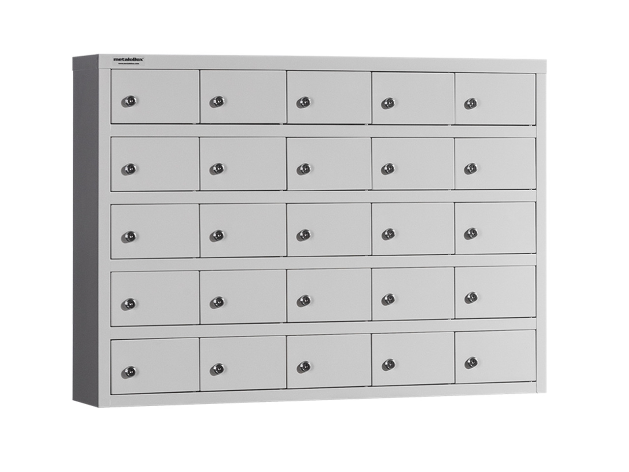 MET-BOX 5/25 NEW fali kisrekeszes értékmegőrző szekrény 25 rekesszel